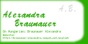 alexandra braunauer business card